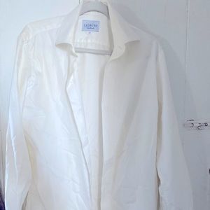 Mens size 16” 41cm white button down dress shirt , made by ledbury i